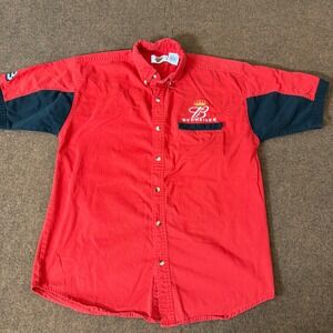 Winners Circle Budweiser Dale Earnhardt Jr 8 Racing Shirt Mens Large Red Cotton